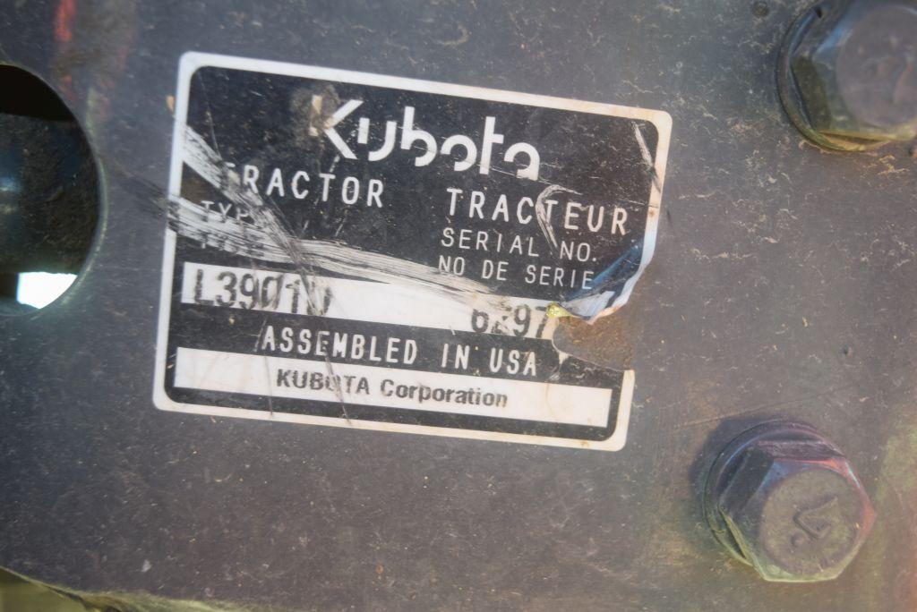 KUBOTA L3901 ROPS 4WD W/ LDR BUCKET 631HRS (WE DO NOT GUARANTEE HOURS)