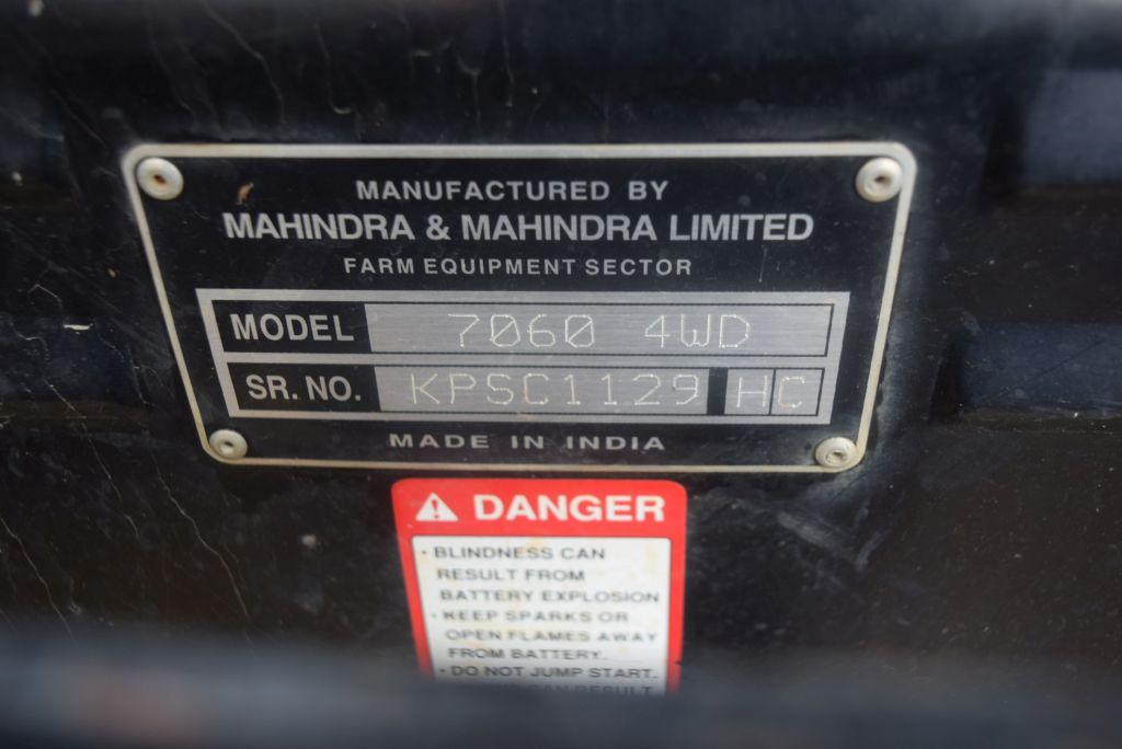 MAHINDRA 7060 4WD C/A W/ LDR AND HAY SPEER 1530HRS. WE DO NOT GAURANTEE HOURS