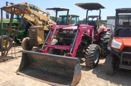 MAHINDRA 4550 4WD CANOPY W/ LDR AND BUCKET 562HRS. WE DO NOT GAURANTEE HOURS