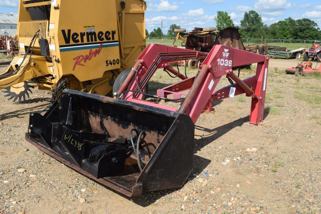 MF 1036 LOADER W/ BRACKETS AND BUCKET