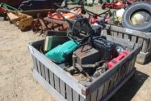 ASSORTED TOOLS, POWER WASHER, GREASE PUMP