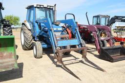 FORD 6610 2WD C/A W/ LDR AND HAY FORK