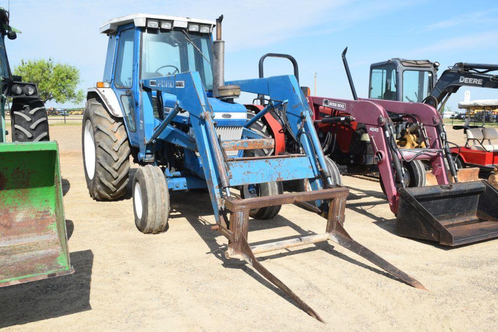 FORD 6610 2WD C/A W/ LDR AND HAY FORK