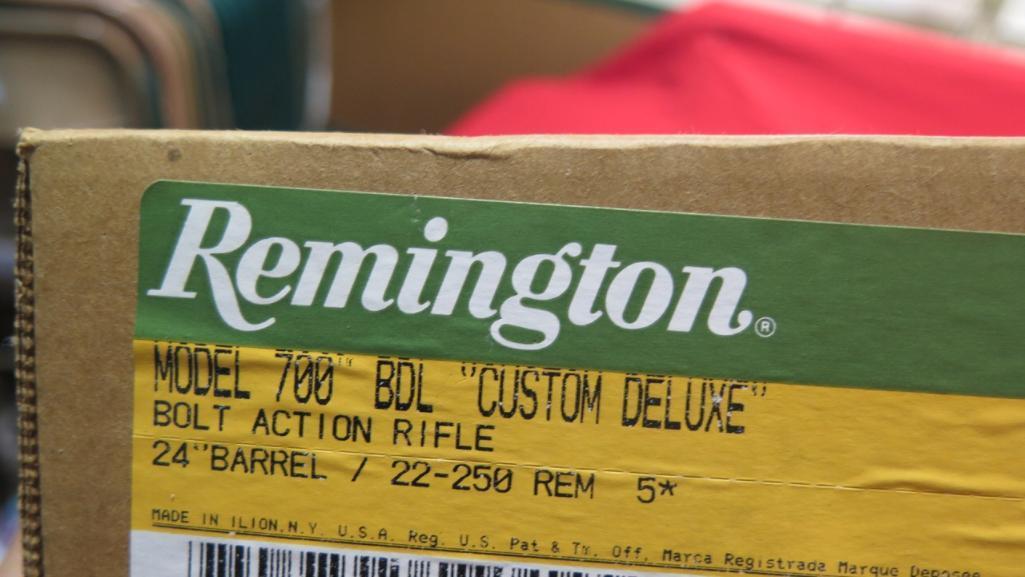 Remington 700BDL 22-250 bolt, original box, World Class Tasco Varmint 6x24