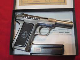 Savage Auto model 1917 32acp semi auto pistol, extra mag, reproduction box