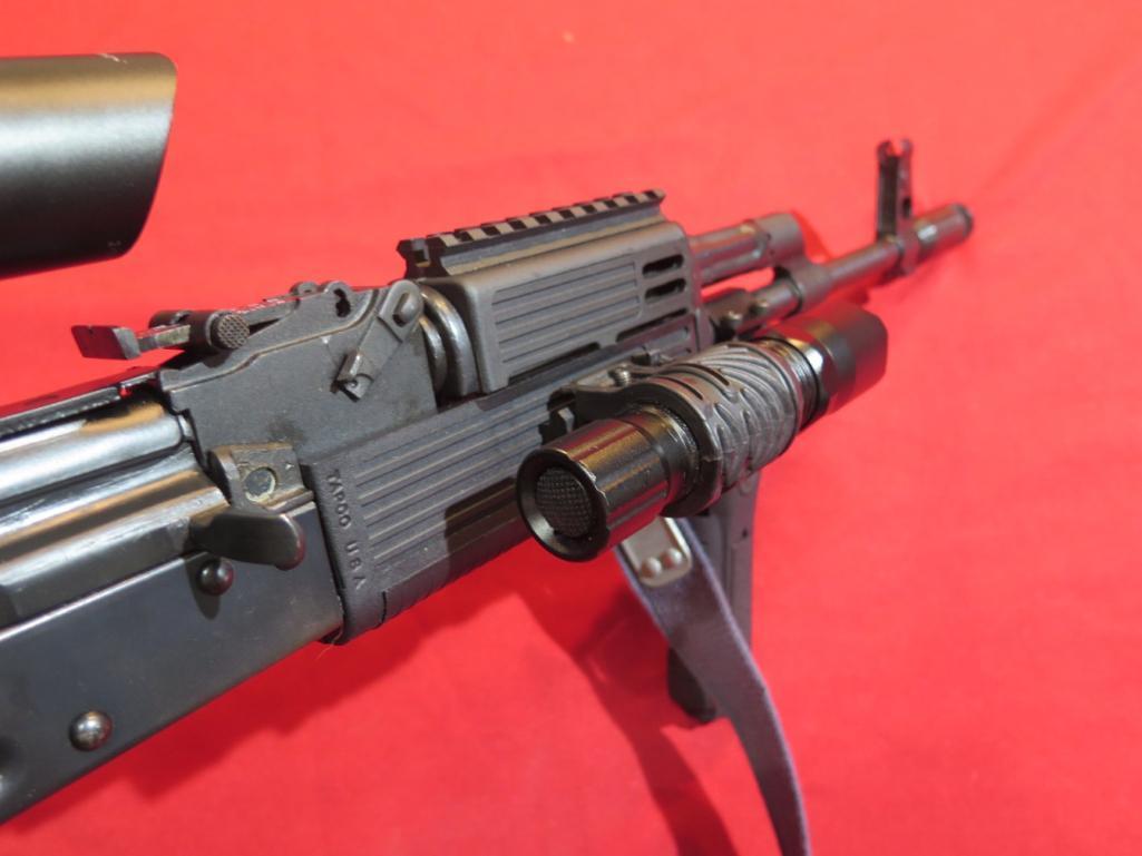 IO Inc AK47 7.62x39cal semi auto, folding but/t stock, mag, release, foregr