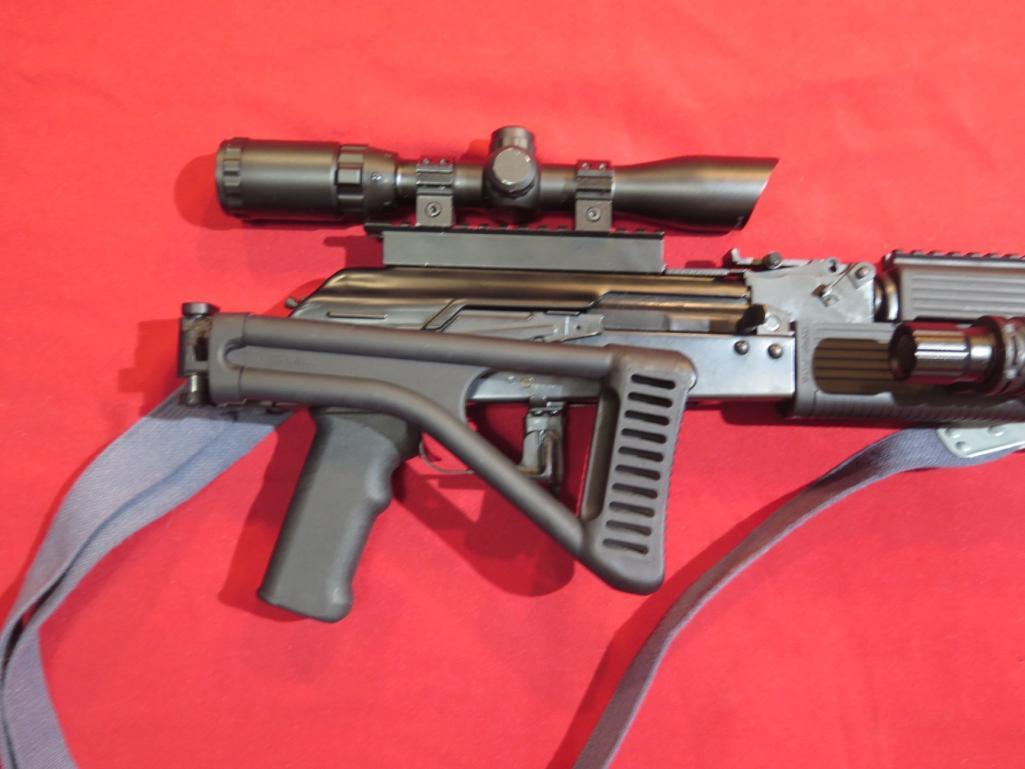 IO Inc AK47 7.62x39cal semi auto, folding but/t stock, mag, release, foregr