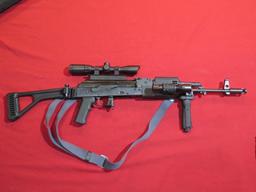 IO Inc AK47 7.62x39cal semi auto, folding but/t stock, mag, release, foregr