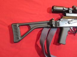 IO Inc AK47 7.62x39cal semi auto, folding but/t stock, mag, release, foregr