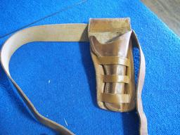 Red Head and other leather holster with belt, tag#6543