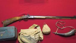 Custom 45cal black powder with Pennsylvania half stock, exposed hammers, pe