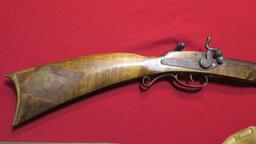 Custom 45cal black powder with Pennsylvania half stock, exposed hammers, pe
