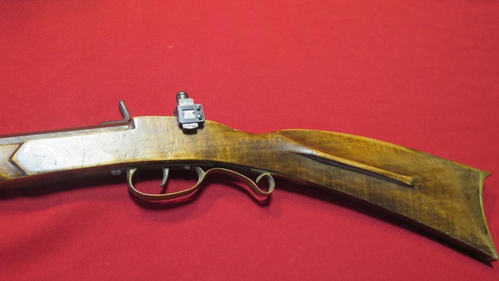 Custom 45cal black powder with Pennsylvania half stock, exposed hammers, pe