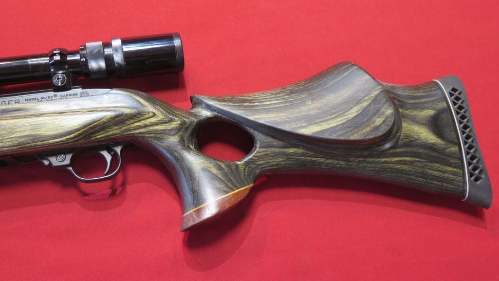Ruger 10/22 Custom semi auto .22 Lr, custom acculite graphite barrel, custo