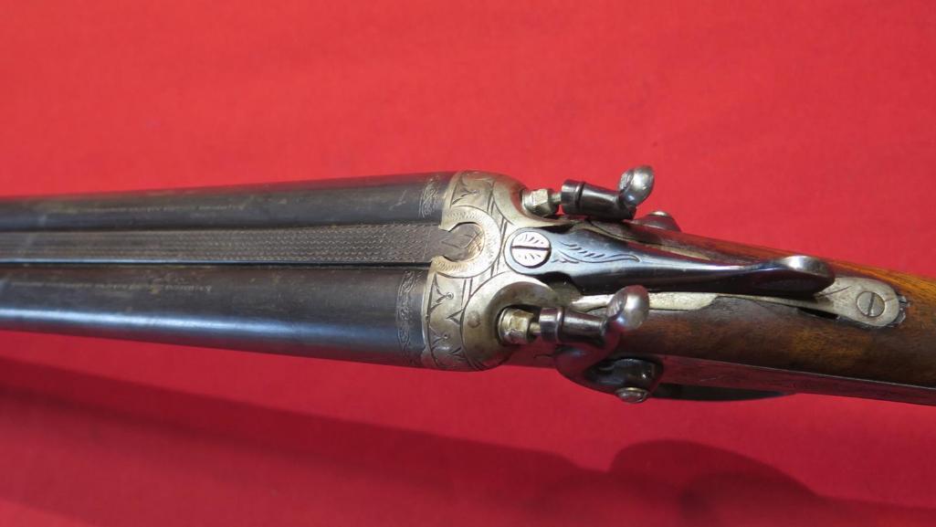 Belgium SXS 16"ga SxS Hammers, SXS break 16ga shotgun , tag#7890