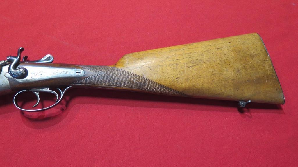 Belgium SXS 16"ga SxS Hammers, SXS break 16ga shotgun , tag#7890