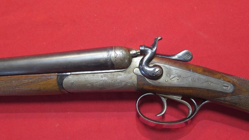Belgium SXS 16"ga SxS Hammers, SXS break 16ga shotgun , tag#7890