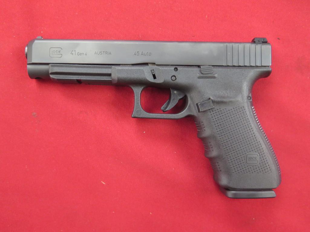 Glock 41 .45Auto semi auto pistol, 2 mags, extra grips, case, new~6695