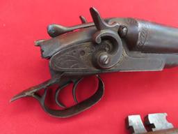 Misc antique double barrels & stock~1351