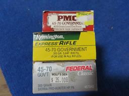 60rds 45-70 Govt Rem 300gr, Fed 300gr & PMC 405gr~1434