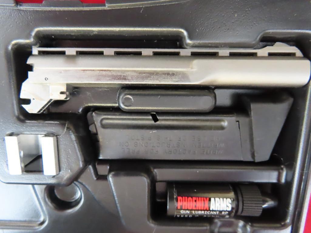 Phoenix Model HP22A .22 semi uato pistol, DLX Rangemaster kit, 2 BBLs, acce