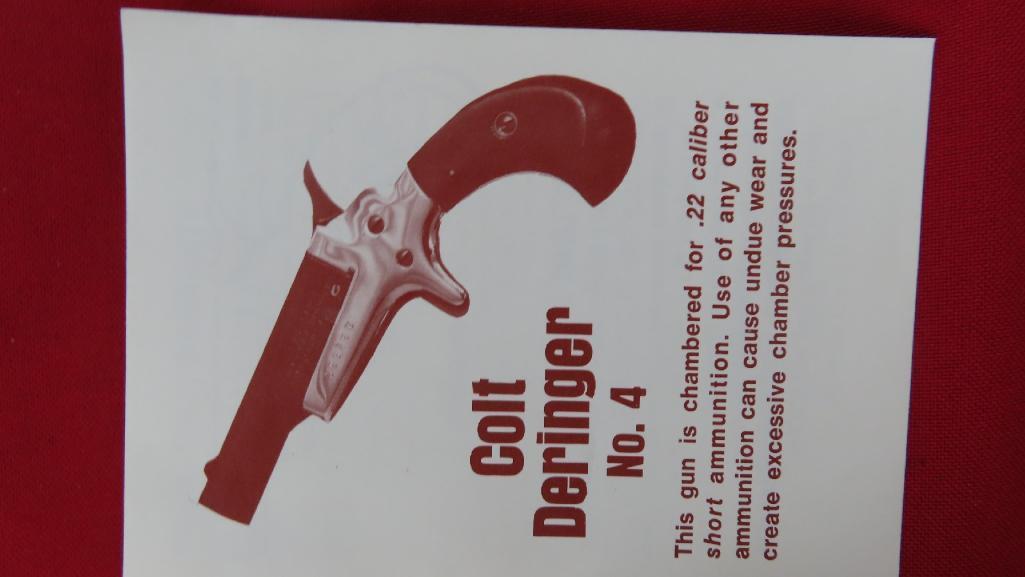 Colt Lady Set .22 derringer with box,one grip has chip in handle~6939