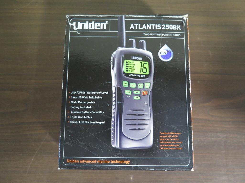 Uniden Atlantis 250BK two way vhf marine radio/weather/emergency radio. Wor