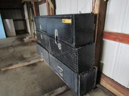 (3) 7'3" Diamond Plate Double Door Storage Box