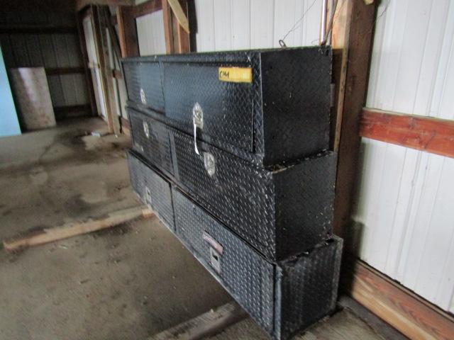 (3) 7'3" Diamond Plate Double Door Storage Box