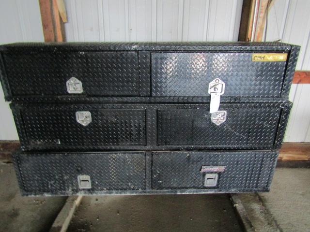 (3) 7'3" Diamond Plate Double Door Storage Box