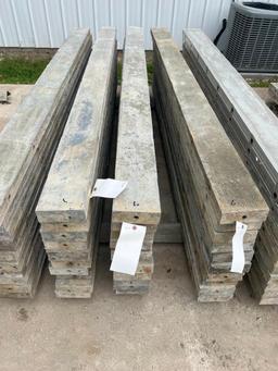(10) 6" x 8' Smooth Wall Ties Aluminum Concrete Forms, 6-12 Hole Pattern. Located in Mt. Pleasant,