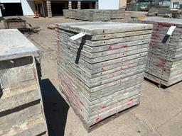 (20) 36" x 4' Smooth Western Aluminum Concrete Forms, 6-12 Hole Pattern. Located in Mt. Pleasant, IA