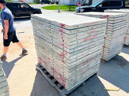 (20) 36" x 4' Smooth Western Aluminum Concrete Forms, 6-12 Hole Pattern. Located in Mt. Pleasant, IA