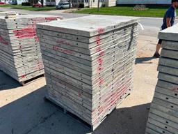 (20) 36" x 4' Smooth Western Aluminum Concrete Forms, 6-12 Hole Pattern. Located in Mt. Pleasant, IA