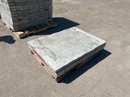 (3) 36" x 4' Smooth Western Aluminum Concrete Forms, 6-12 Hole Pattern. Located in Mt. Pleasant, IA