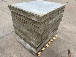(20) 36" x 4' Smooth Brick Ledge Wall Ties Aluminum Concrete Forms, 6-12 Hole Pattern. Located in