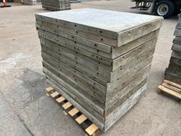 (20) 36" x 4' Smooth Brick Ledge Wall Ties Aluminum Concrete Forms, 6-12 Hole Pattern. Located in