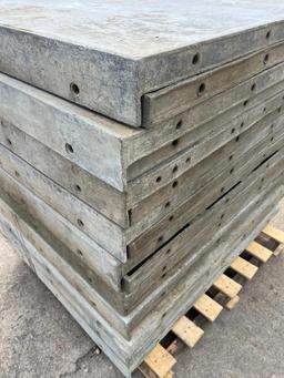 (20) 36" x 4' Smooth Brick Ledge Wall Ties Aluminum Concrete Forms, 6-12 Hole Pattern. Located in