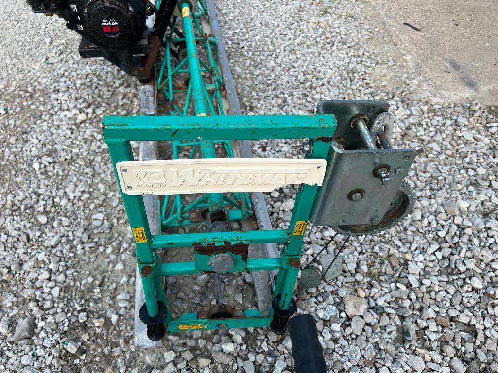 57' Whiteman Multiquip Truss Paving Screed, GS 240 8.0 HP Honda Engine. Located in Mt. Pleasant, IA