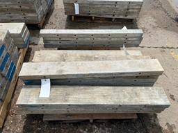 (3) 7" x 4'; (8) 6" x 4'; (1) 5" x 4'; (4) 3" x 4' & (1) 1" X 4' Smooth Wall Ties Aluminum Concrete