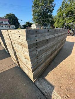 (20) 2' x 9' laydowns Wall-Ties aluminum concrete forms, smooth, 6-12 hole pattern, located in Mt.
