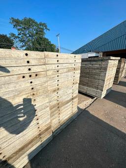 (20) 2' x 9' laydowns Wall-Ties aluminum concrete forms, smooth, 6-12 hole pattern, located in Mt.