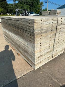 (20) 2' x 9' laydowns Wall-Ties aluminum concrete forms, smooth, 6-12 hole pattern, located in Mt.