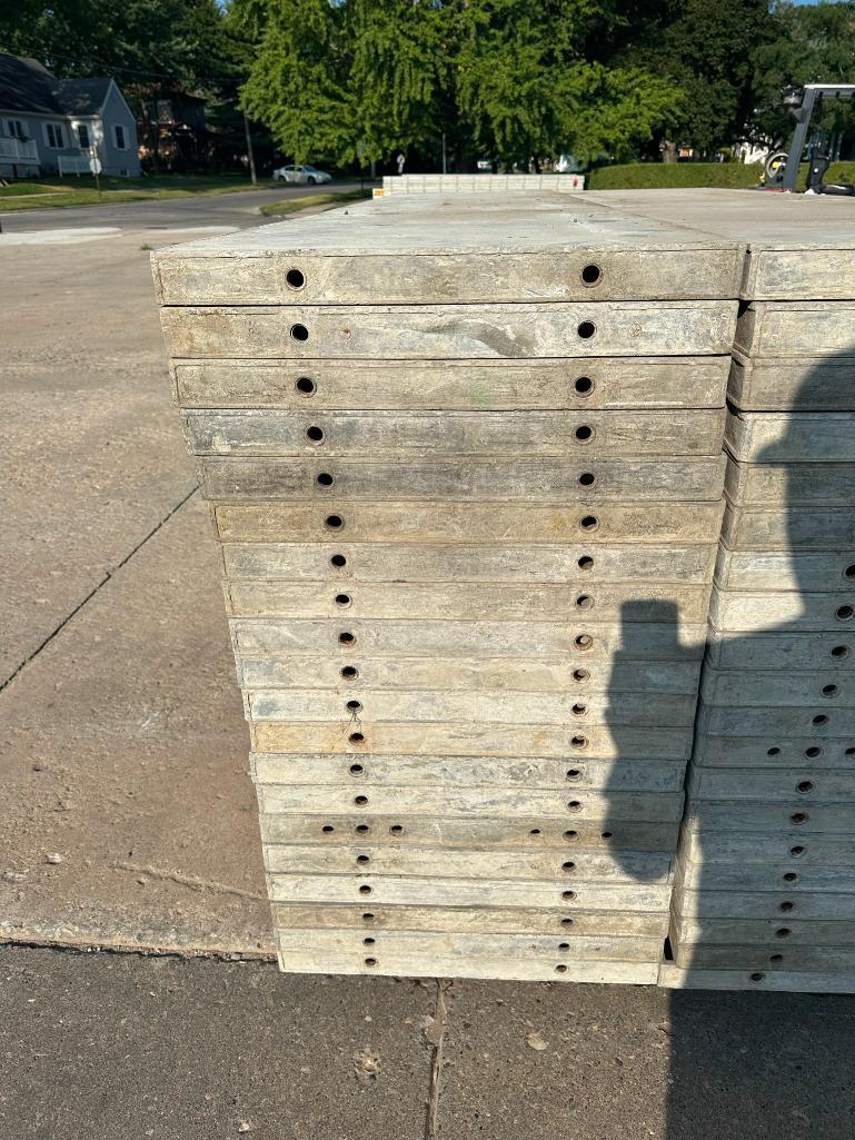 (20) 2' x 9' laydowns Wall-Ties aluminum concrete forms, smooth, 6-12 hole pattern, located in Mt.