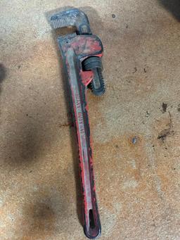 (1) 18" Fuller pipe wrench, (1) 14" Fuller pipe wrench, located in Mt. Pleasant, IA.