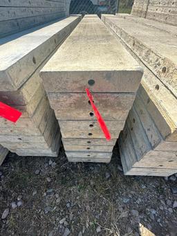 (9) 9" x 9' Tuf-n-lite aluminum concrete forms, smooth, 6-12 hole pattern