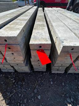 (8) 6" x 9' Tuf-n-lite aluminum concrete forms, smooth, 6-12 hole pattern
