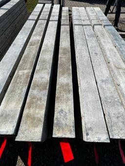 (8) 6" x 9' Tuf-n-lite aluminum concrete forms, smooth, 6-12 hole pattern