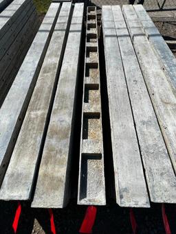 (8) 6" x 9' Tuf-n-lite aluminum concrete forms, smooth, 6-12 hole pattern