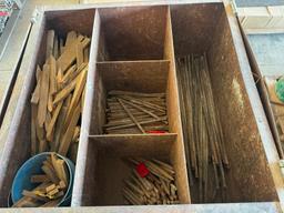 Steel Bin for Forming Stakes Including Contents with Forklift Pockets